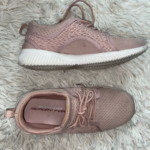 Skechers pink running shoes memory foam 7